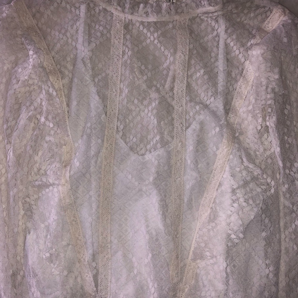 Free People Ivory Lace Bodysuit - Picture 4 of 8